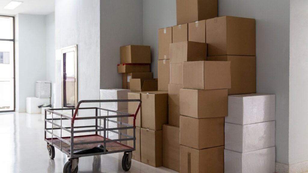 Storage boxes stacked in facility – best storage solutions in Canada